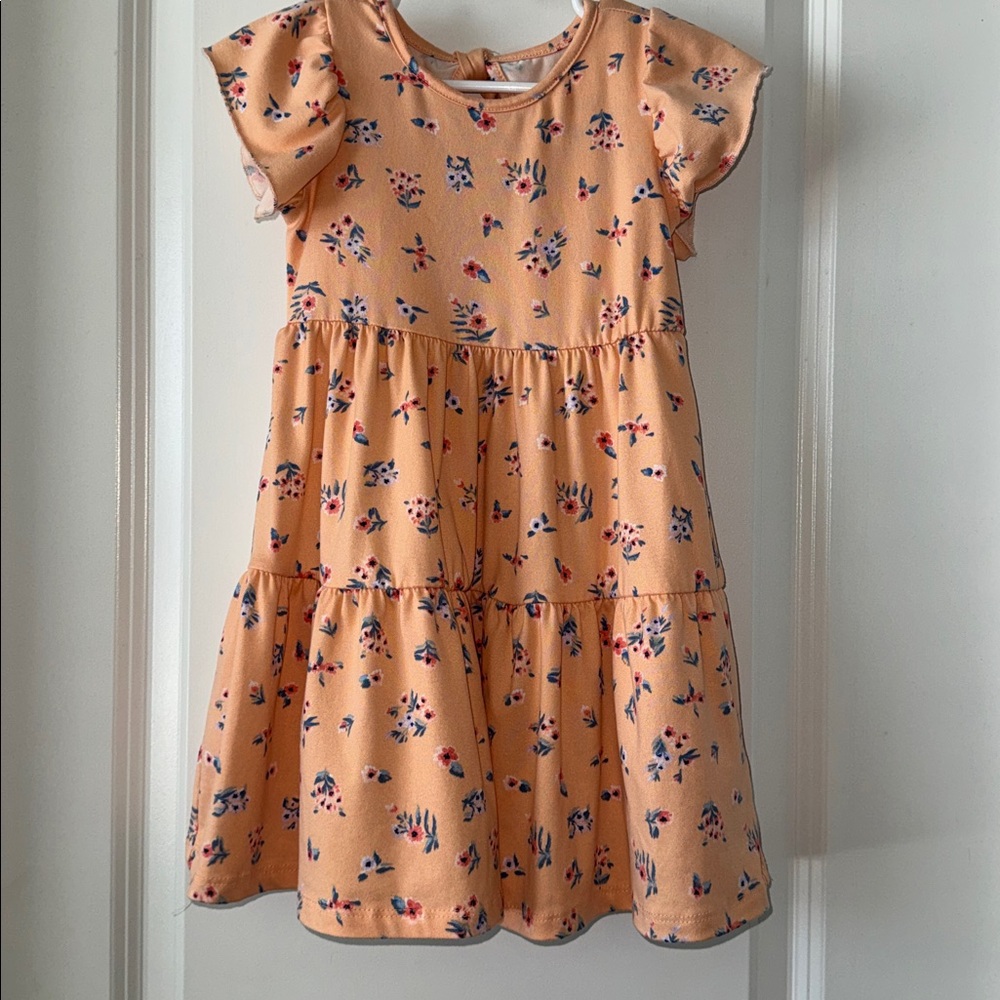 btween Peach Floral Dress